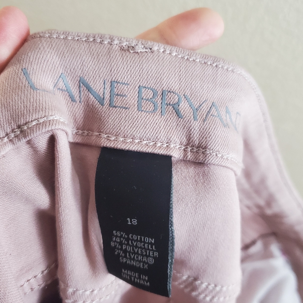 Lane Bryant Pink Mid Rise Skinny Ankle Jeans - Picture 6 of 6